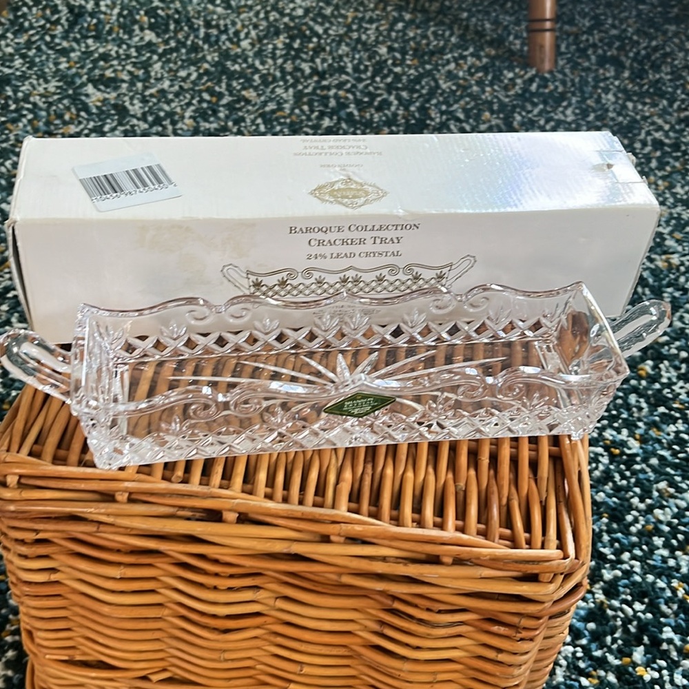 Baroque Collection Cracker Tray 24% Lead Crystal